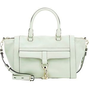 NWT Rebecca Minkoff Mint Leather Bowery Satchel
